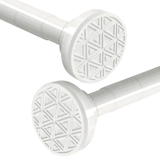 wintfarm Extendable Shower Curtain Poles 48-133 cm,No Drill Tension Rod Adjustable Shower Curtain Rail,Non-Slip,Never Rust,304 Stainless Steel,for