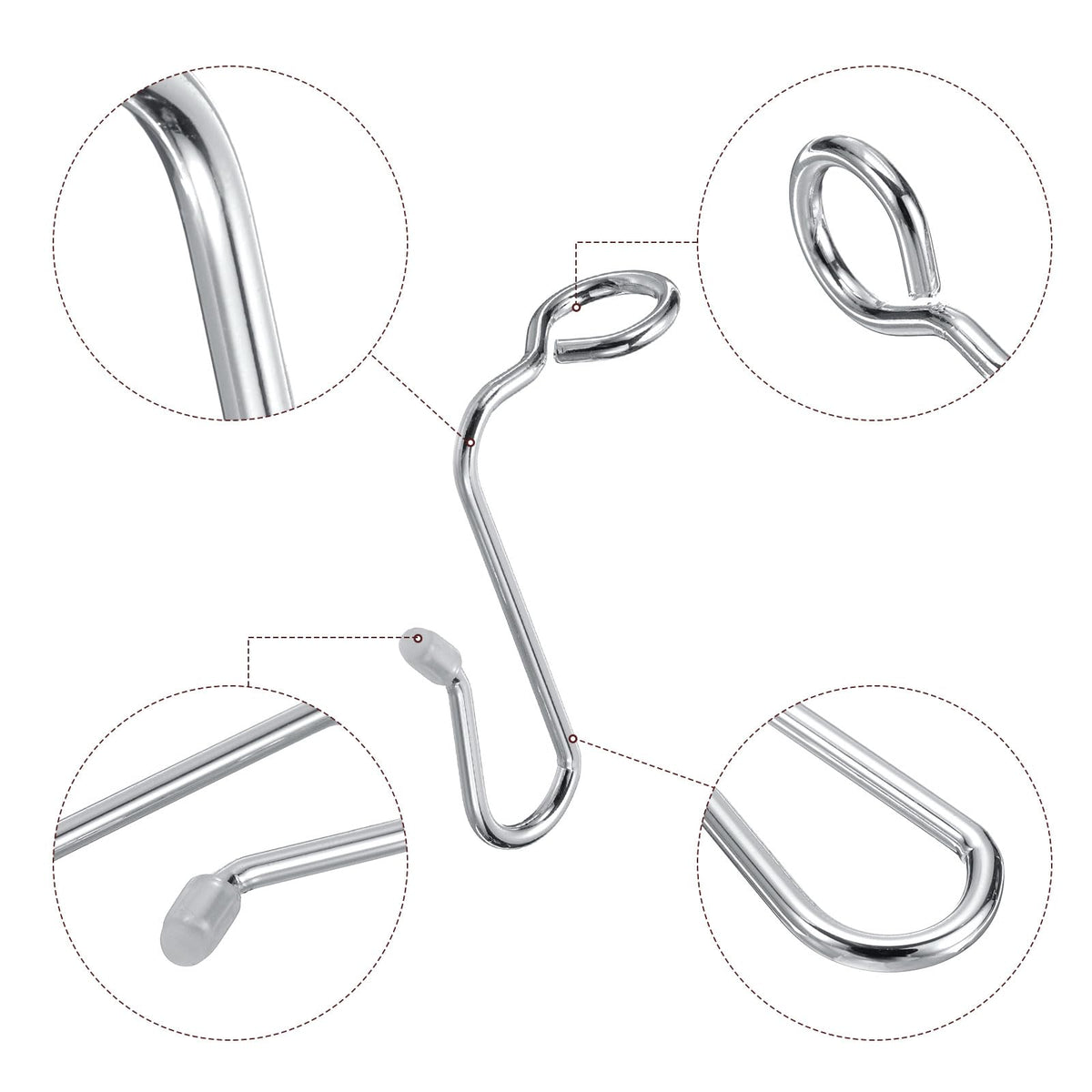 sourcing map 30 Pcs Clothes Hanger Connector Hooks, Metal Hanger Extender Hooks for Wooden Metal Clothes Hangers Silver Tone