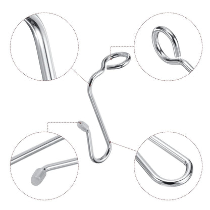 sourcing map 30 Pcs Clothes Hanger Connector Hooks, Metal Hanger Extender Hooks for Wooden Metal Clothes Hangers Silver Tone