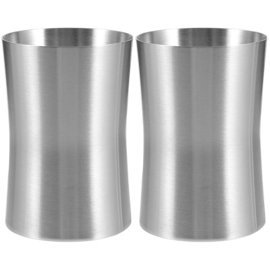 Zerodeko Stainless Steel Toothbrush Cup Bathroom Tumbler Holder Smooth Edge Travel Mug Small Metal Cup 4X5X2.5 Inch Organiser for Toothpaste and