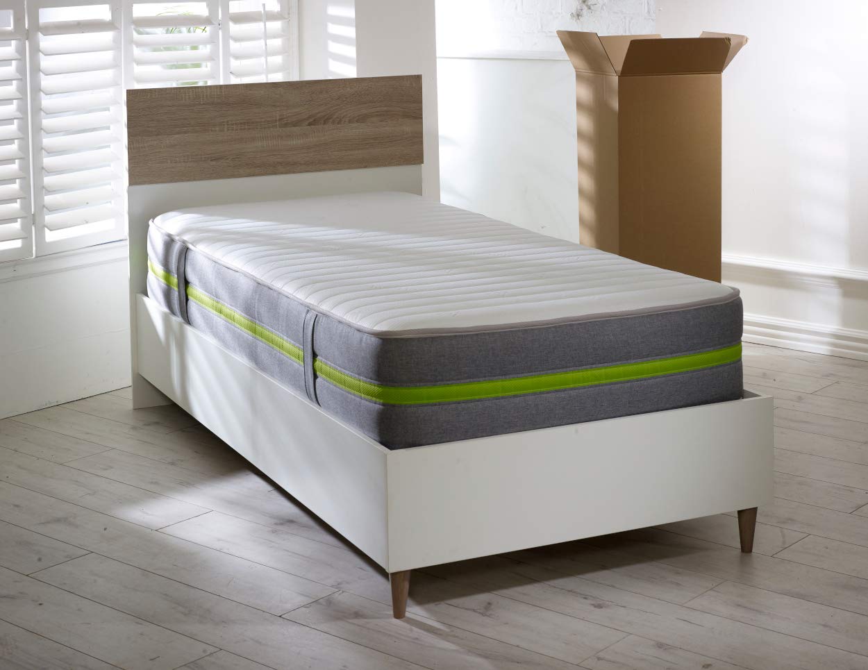 Starlight Beds Horizon Harmony Grey Sprung Hybrid European Single Mattress