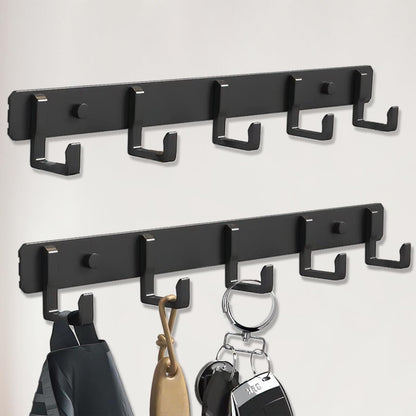 Bosdontek 2 Pack Wall Coat Racks, Heavy Duty Coat Hooks Wall Mounted Clothes Hanger Rustproof Coat Racks Multi-Purpose Wall Hooks Coat Rack for