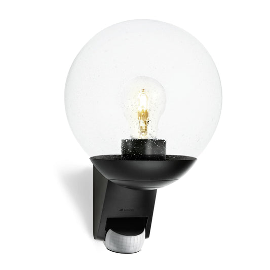 Steinel L 585 S Outdoor Wall Light Black, 180 Motion Sensor, 10 m Reach, Maximum 60 W Light Bulb (Not Included), E27 Fitting