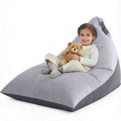 Nobildonna 4ft Bean Bag Chair Cover (No Filler) for Adults, 400L Extra Large Triangular Beanbag Chair Cover