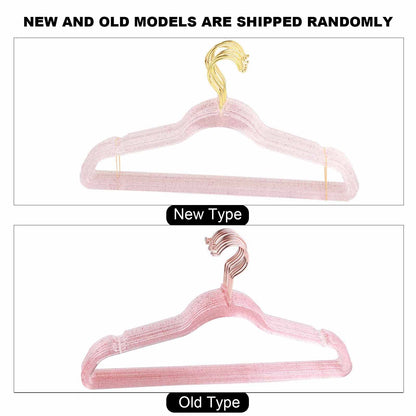 10Pcs Transparent Glitter Hangers Crystal Seamless Clothes Racks