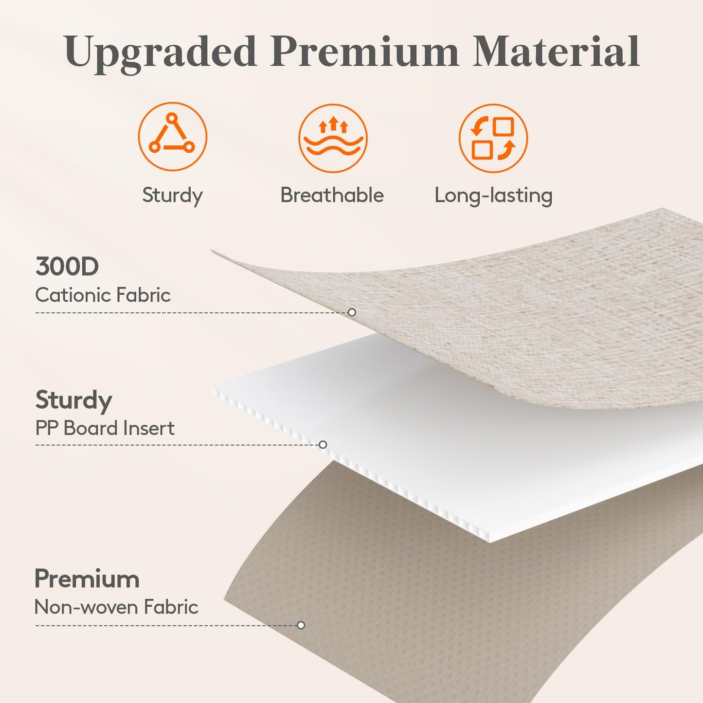 Lifewit 6 Pack Foldable Storage Bags for Bedding (Beige)