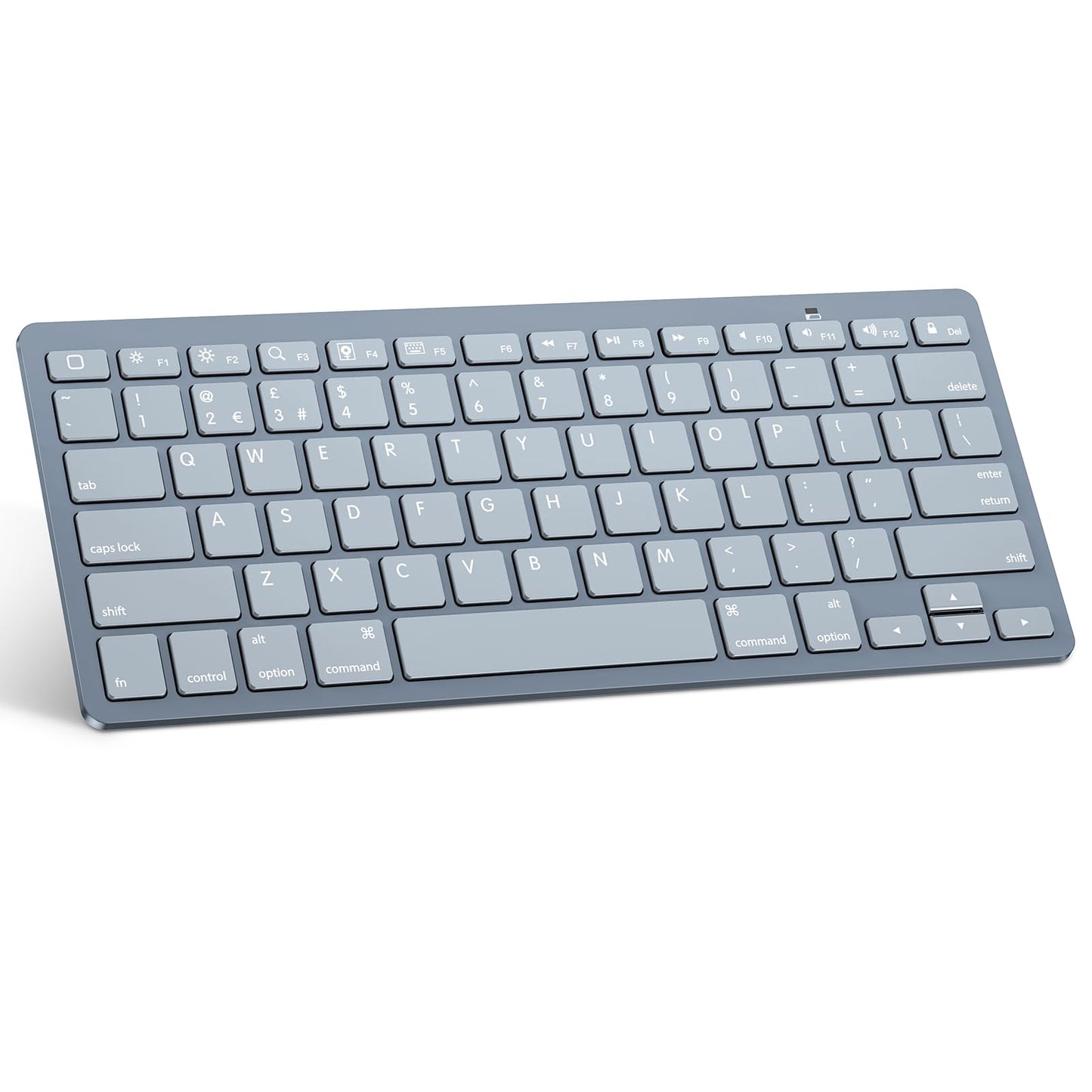 OMOTON Bluetooth Wireless Keyboard for iOS Compatible with iPad Pro/Air/Mini, iPhone and More, UK QWERTY Keyboard Layout, Light Blue