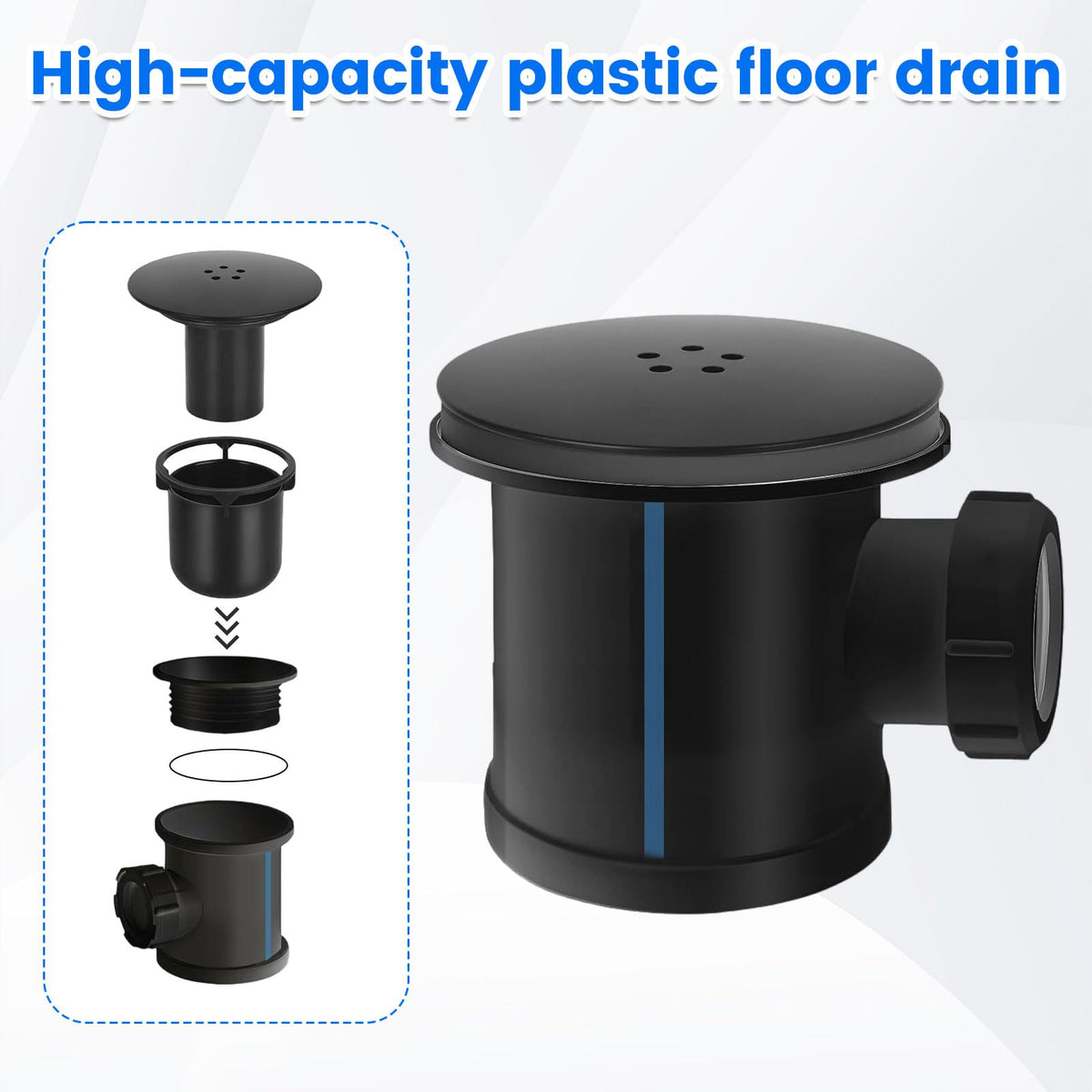 90mm / 115mm Shower Drain Cover Replacement, Shower Plughole Cover