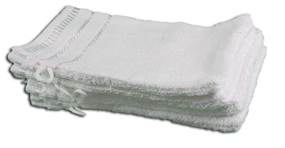 Gözze - Bath/Shower Glove/Mitt, Set of 4, Berlin, 100% Cotton, 17 x 24 cm - White