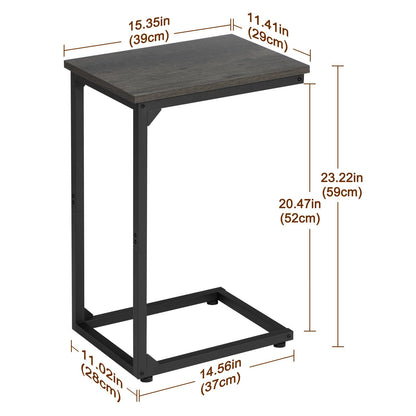 AMHANCIBLE C-Shaped Side Table, Side Table Living Room, Sofa Table