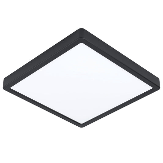 Eglo LED Outdoor Ceiling Light Argolis 2, Outside Light for Wall and Ceiling, Porch Lighting Made of Black Metal and White Plastic, Exterior lamp Warm