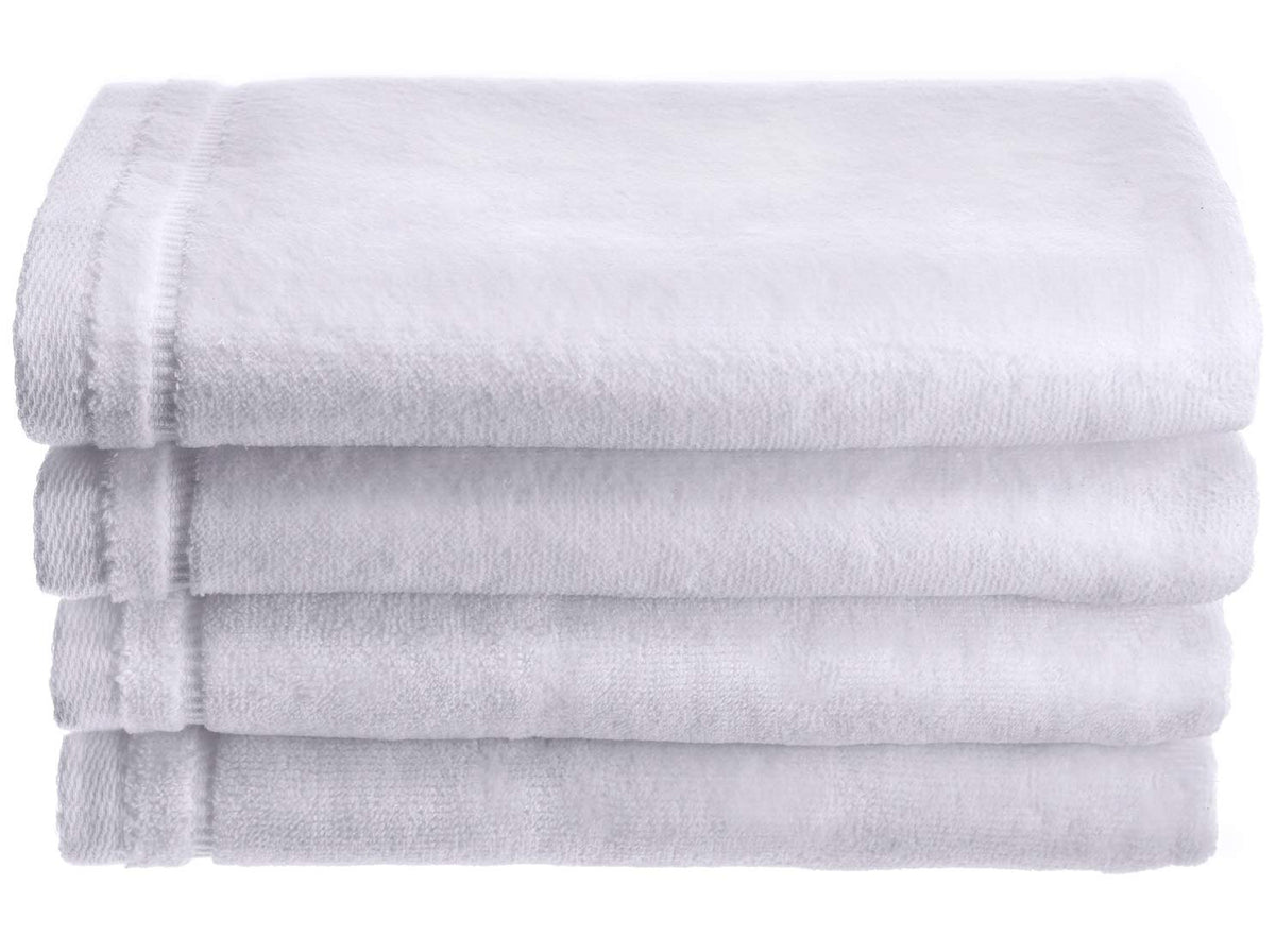 Creative Scents 100% Cotton Velour Fingertip Towels - 4 Pack 11 by 18 Inch – Decorative, Extra Absorbent and Soft Face Towel