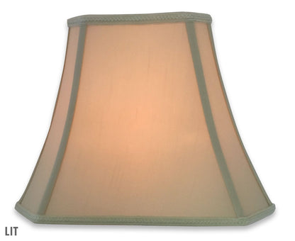 Royal Designs DSO-68-16BG Rectangle Bell Cut Corner Designer Lamp Shade-Beige-(6.25 x 8) x (11 x 16) x 12, 16