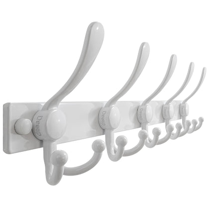 Dseap Coat Rack Wall Mount, Heavy Duty 2.5mm Base vs Flimsy 1mm, Double-Thick Solid Anti-Snap Hooks