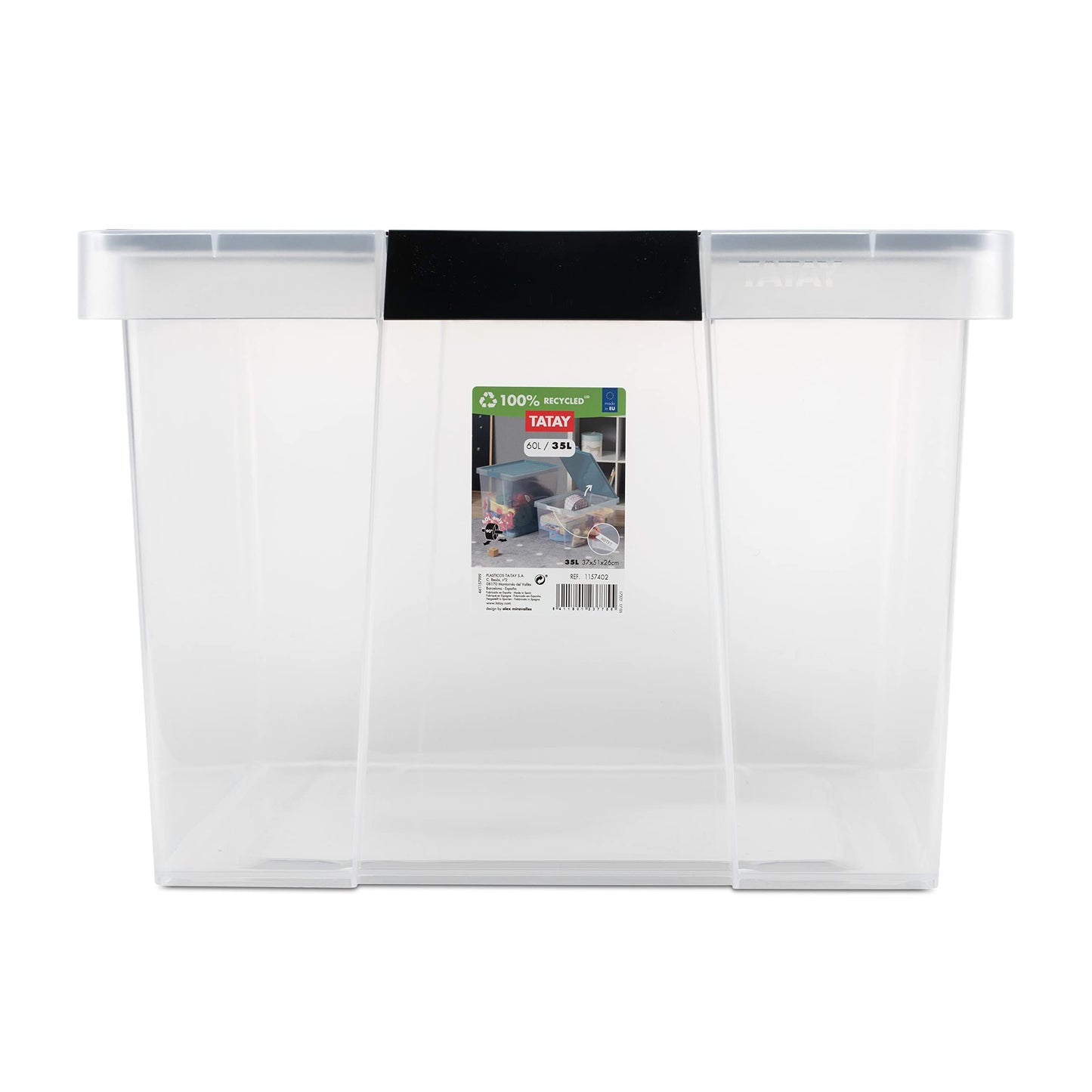 TATAY Storage Box BPA-Free Stackable Design Lid with Hinges Included