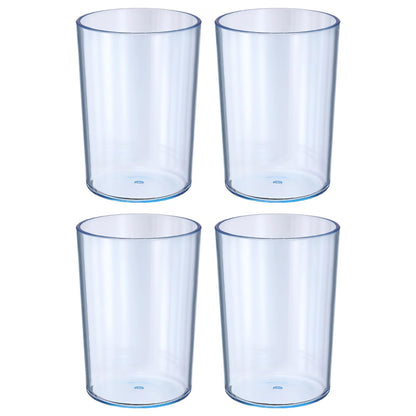 sourcing map 4Pcs Bathroom Tumbler, 350ml (11.83 Oz) Toothbrush Cups Unbreakable Solid Color Plastic Mouthwash Cup Stackable Reusable Tumbler for