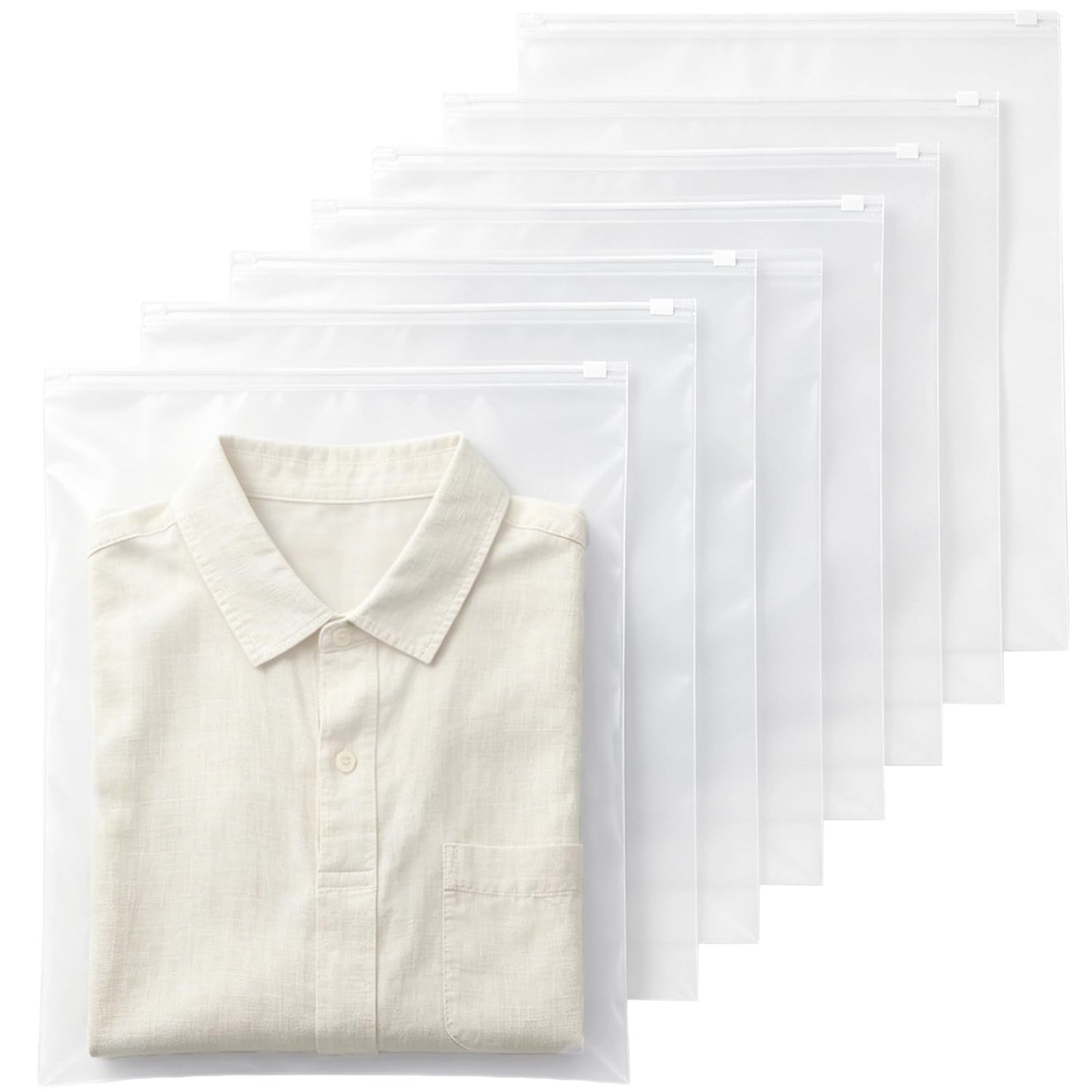30Pcs Large ZipLock Bags for Clothes, 40x30cm Plastic Travel Bags