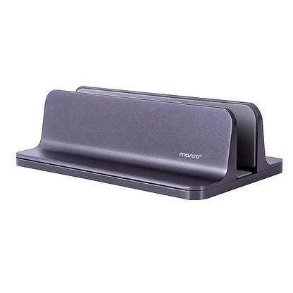 MOSISO Vertical Laptop Stand, Adjustable Aluminum Alloy Holder, Space Gray