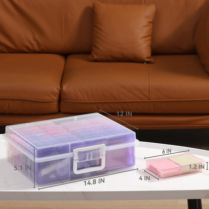 novelinks Photo Storage Boxes with Handle, Photo Organizers and Storage