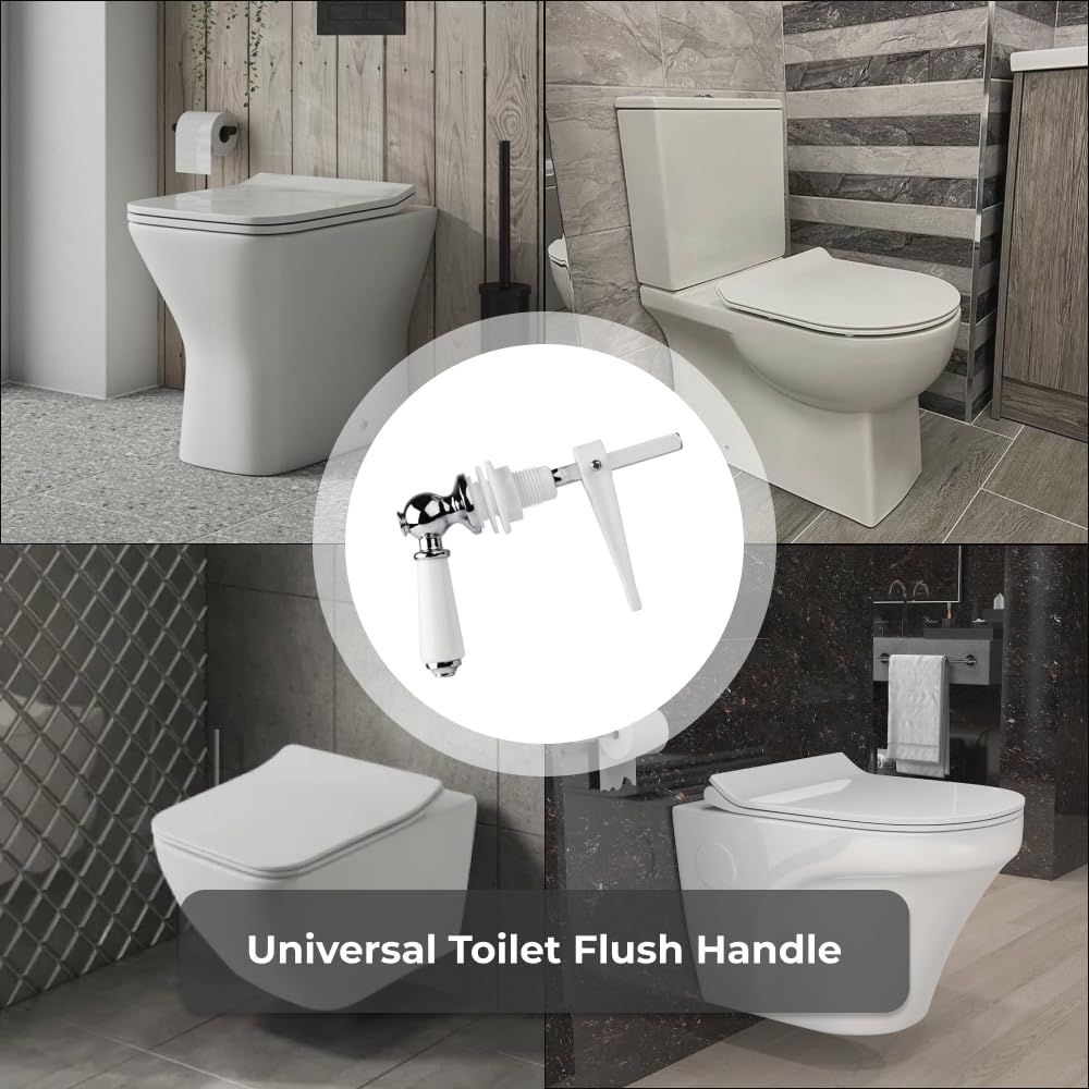 VeeBath Ideal Traditional Bathroom Ceramic Handle WC Toilet Cistern Flush Lever