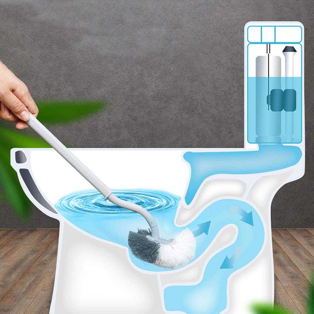 EINESIN Toilet Brush, Toilet Brush with Edge Cleaner, Long Handle