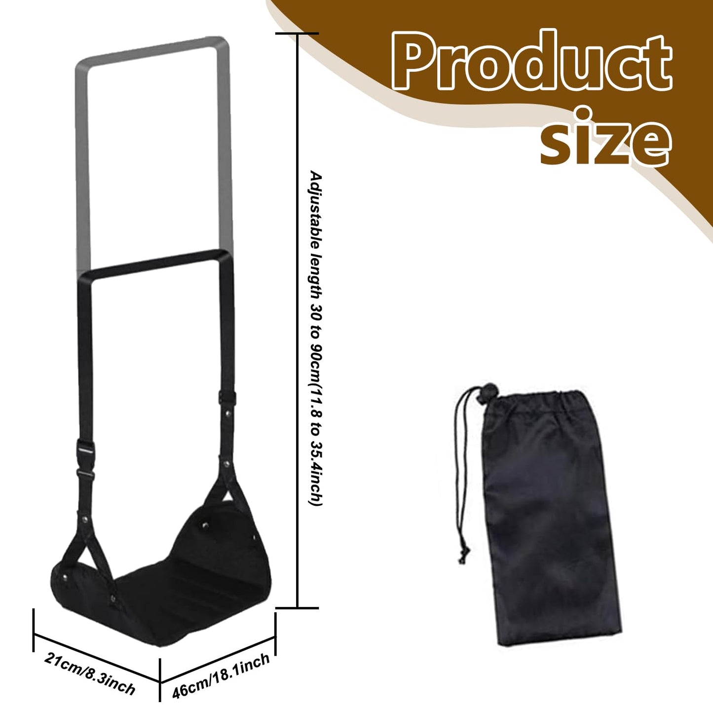 Airplane Foot Rest – Portable Adjustable Foot Hammock for Travel, Comfortable Foot Support for Flights and Road Trips