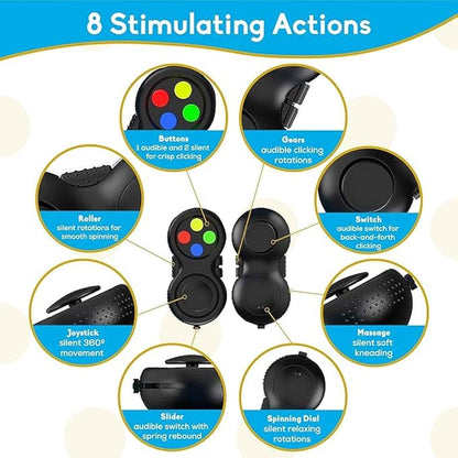 PILPOC Fidget Pad - Fidget Controller Toy for Highly Increased Focus, Reduced Stress, Anxiety, ADHD Clicker, Fidget Clicker, Controller Fidget Toy, Fidget Remote Control, Kids Toy Controller Sensory