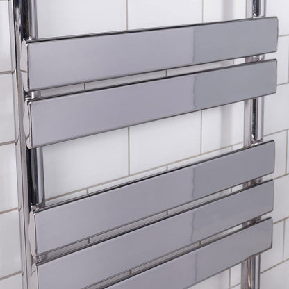Warmehaus Flat Panel Heated Towel Rail Bathroom Radiator Chrome 1000x600mm