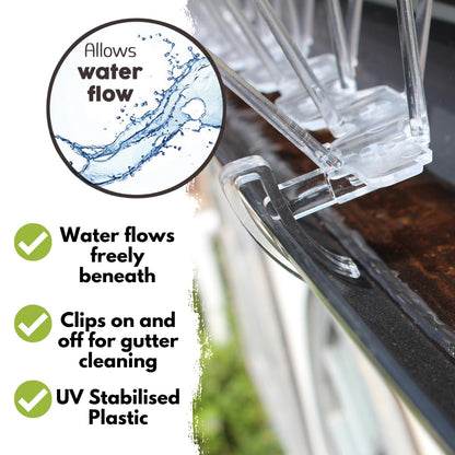 Defender Bird Spikes | Gutter Pack for Seagulls & Pigeons | Ready Assembled | 9 Metre Pack