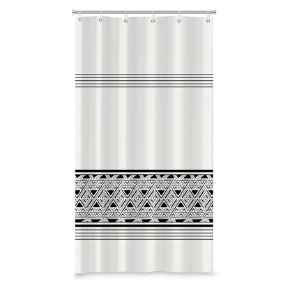 ASDCXZ Stripe Shower Curtain 90x180 cm, Modern Boho Style Rule Black White Geometry Bath Washable Narrow Shower Curtains Polyester Textile Waterproof