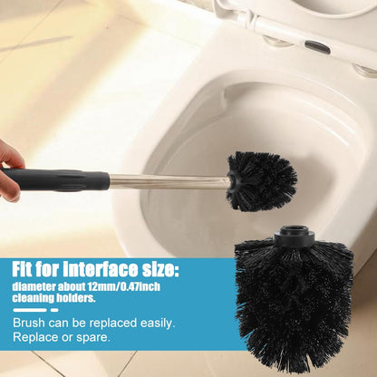 Toilet Brush, 2Pcs Toilet Bowl Brush Replacement Head Plastic Universal Toilets Bowl Brushs Heads Cleaning Brushes for Brush rods with a Diameter of