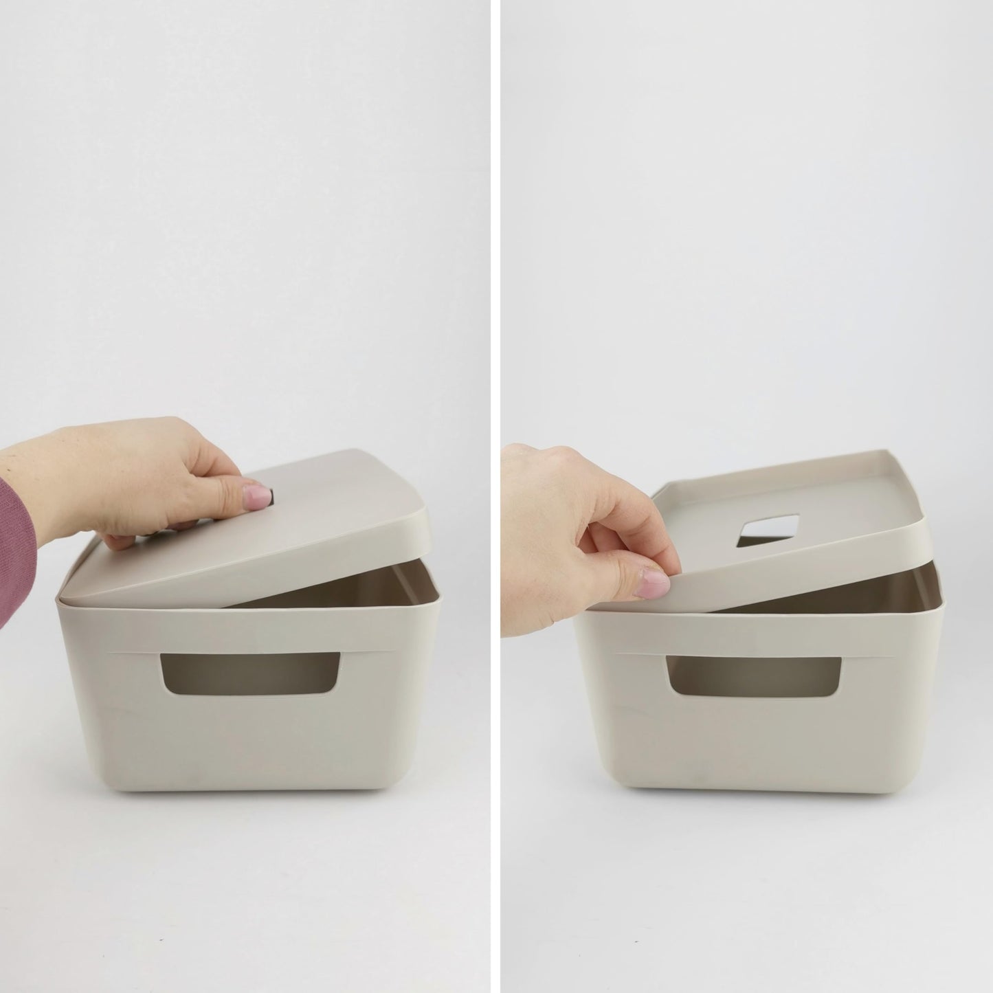 IDEA HOME Plastic Storage Box with Lid - Storage Boxes - Storage Organiser - Really Useful Boxes for Storing Various Items in the Living Room