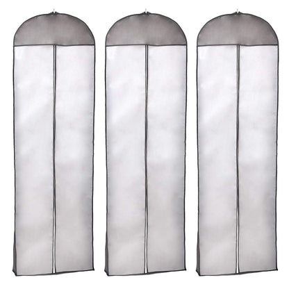 HIMRY 3pcs 70 Inch Breathable Garment Cover for Wedding Gown Dress, Clothes Bag For Wedding Dress, Evening Dress, Dress, Suit, Coat