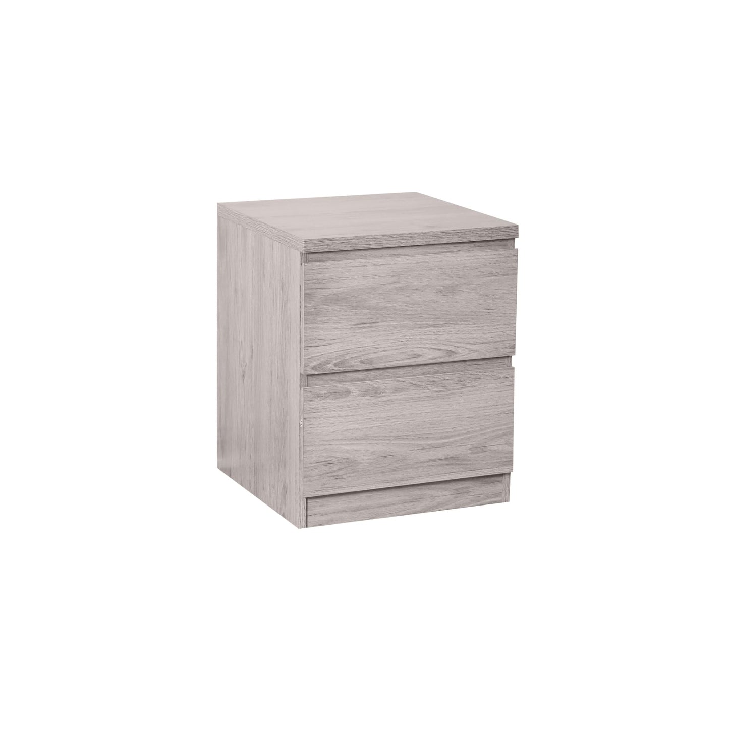 Julian Bowen Jupiter 2 Drawer Bedside, Grey Oak