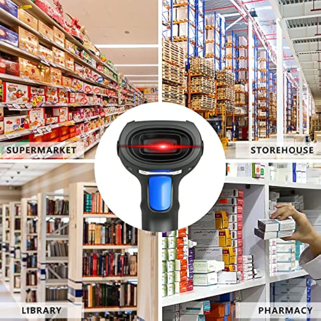 LENVII Handheld 2D Barcode Scanner QR Code Scanner 1D Bar Code Scanner USB Barcode Reader Barcode Scanners for Shop,Store,Supermarket, Warehouse