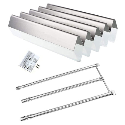GFTIME 7508 Burner & Flavorizer Bars 7537 stainless steel Replacement for Weber Spirit E310 E320 (2007-2012 with SIDE burner knobs), Spirit 700, Weber