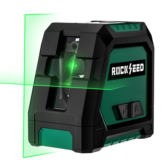 RockSeed Dual Modules Laser Level, Self Leveling Line Level, Horizontal and 150? Vertical Green Beam, 2 AA Batteries, Carrying Bag, for Home
