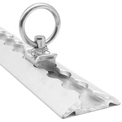 VOANZO Strapping Ring, Single Stud Accessory L-Track 4,000lb Capacity With Stainless Steel Ring Aluminum Retainer Cargo Control For Air Track