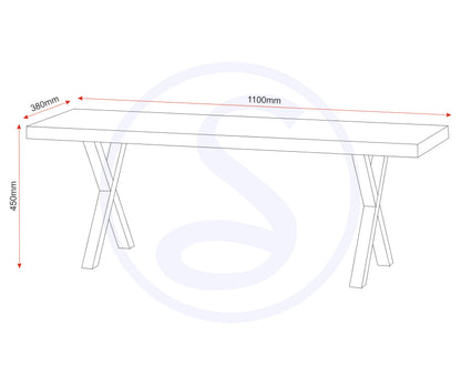 Seconique Buxton Dining Bench Set In Light Oak Effect/Black