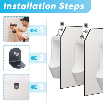 YAGEANNL Urinal Partition Divider, 1PCS Privacy Screen for Toilets, Men's Urinal Screen, Public Health Partition for Schools/Shopping Malls/Public