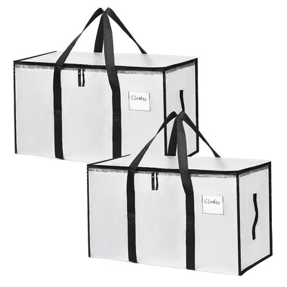 Mesiria Large Storage Bags, Heavy Duty Waterproof Clothes Storage Bag Box Moving Bag Moving Totes Moving Boxes (2, Transparent)