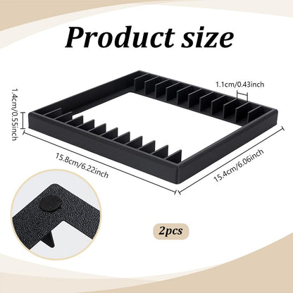 PH PandaHall 2pcs 12 Slots Cassette Tape Storage Organizer Rack Plastic Audio Cassette Tape Holder Black Tapes Organizer Rack for Home Office Studio