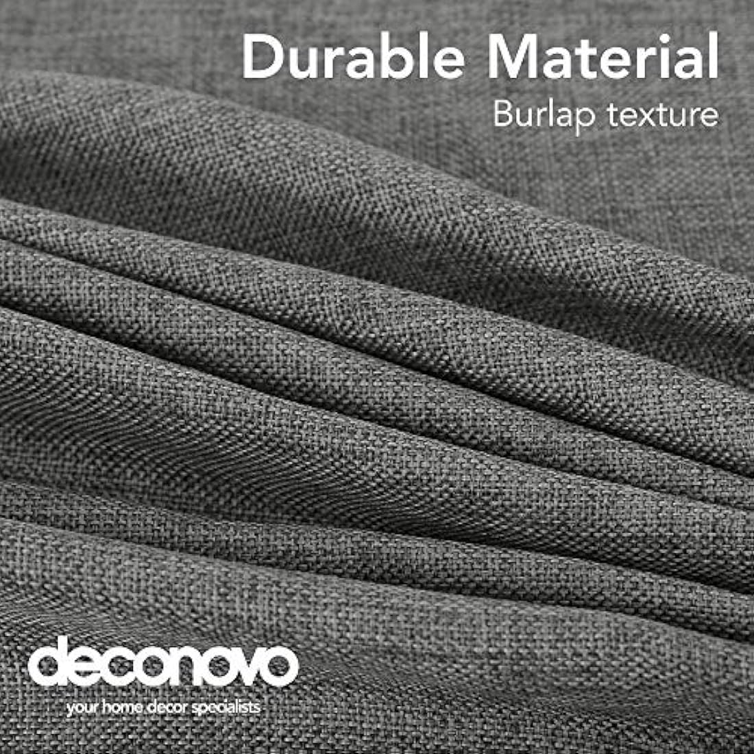Deconovo Faux Linen Table Cloth Wipe Clean Water Resistant Tablecloth for Party 54x79in(137x200cm) Light Grey