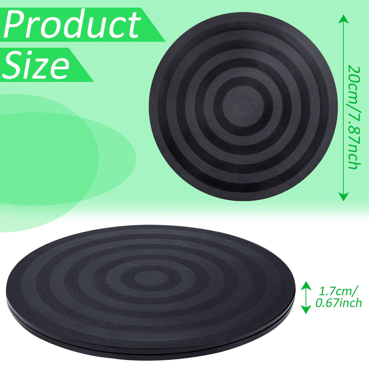 Cinvo Turntable Rotating Caster Spinner Non Skid Lazy Susan Heavy Duty 360˚ Rotating Swivel Stand for Model Base/Potted Plants/TV/Monitors/Craft