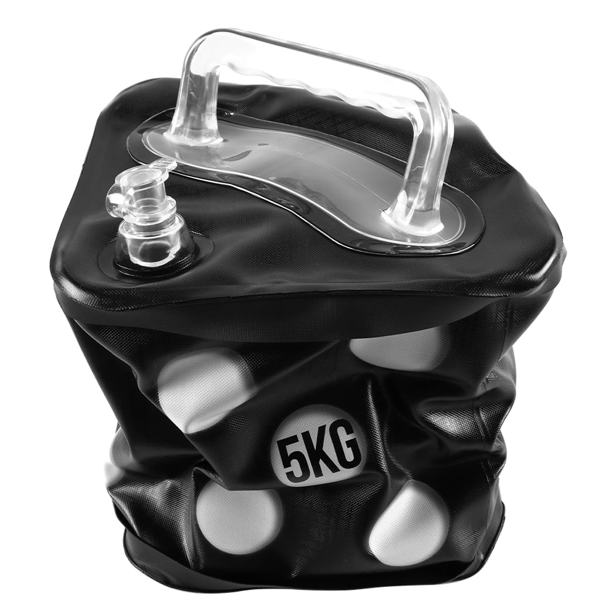 VOANZO Adjustable Travel Kettlebell Set 5kg Water-Filled Kettlebell for Strength and Core Training Portable and Easy to Store Black