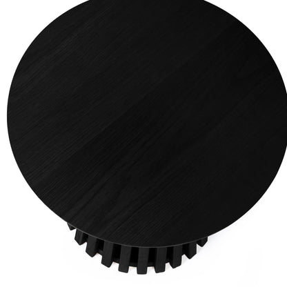 Julian Bowen Ollie Slatted End Table, Black - H45 x W45cm