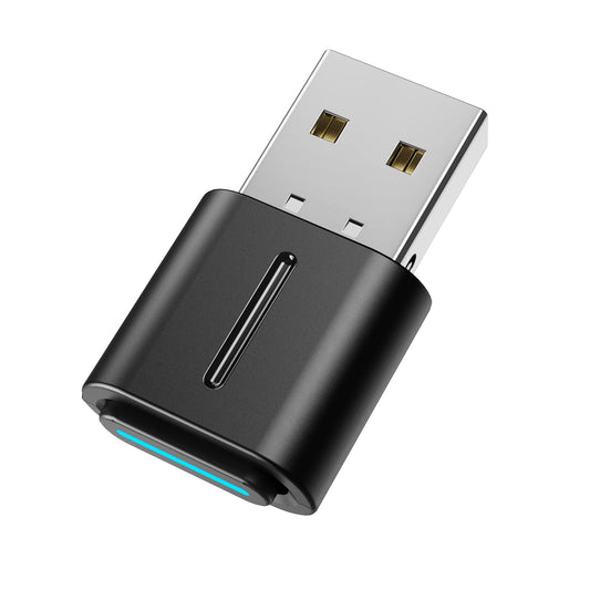 Smof USB Bluetooth Audio 5.2 Adapter for PS5, PS4, Mac, USB-C Wireless Audio Transmitter with aptX LL/aptX HD/aptX Adaptive, Plug & Play, Compatible