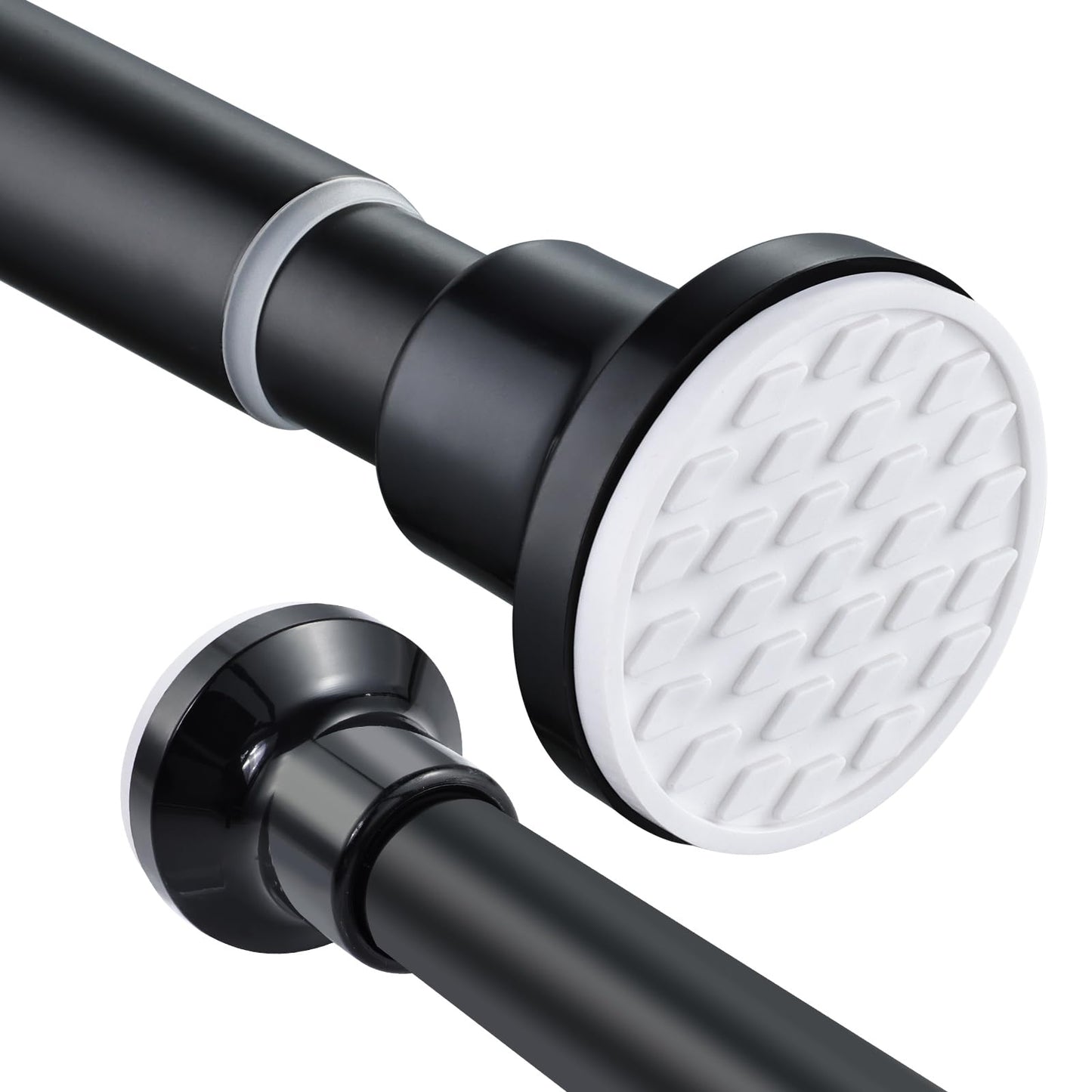 Extendable Shower Curtain Pole 73-172cm Stainless Steel Shower Curtain Rod Tension Rod Adjustable Telescopic Curtain Poles No Drilling Shower Curtain