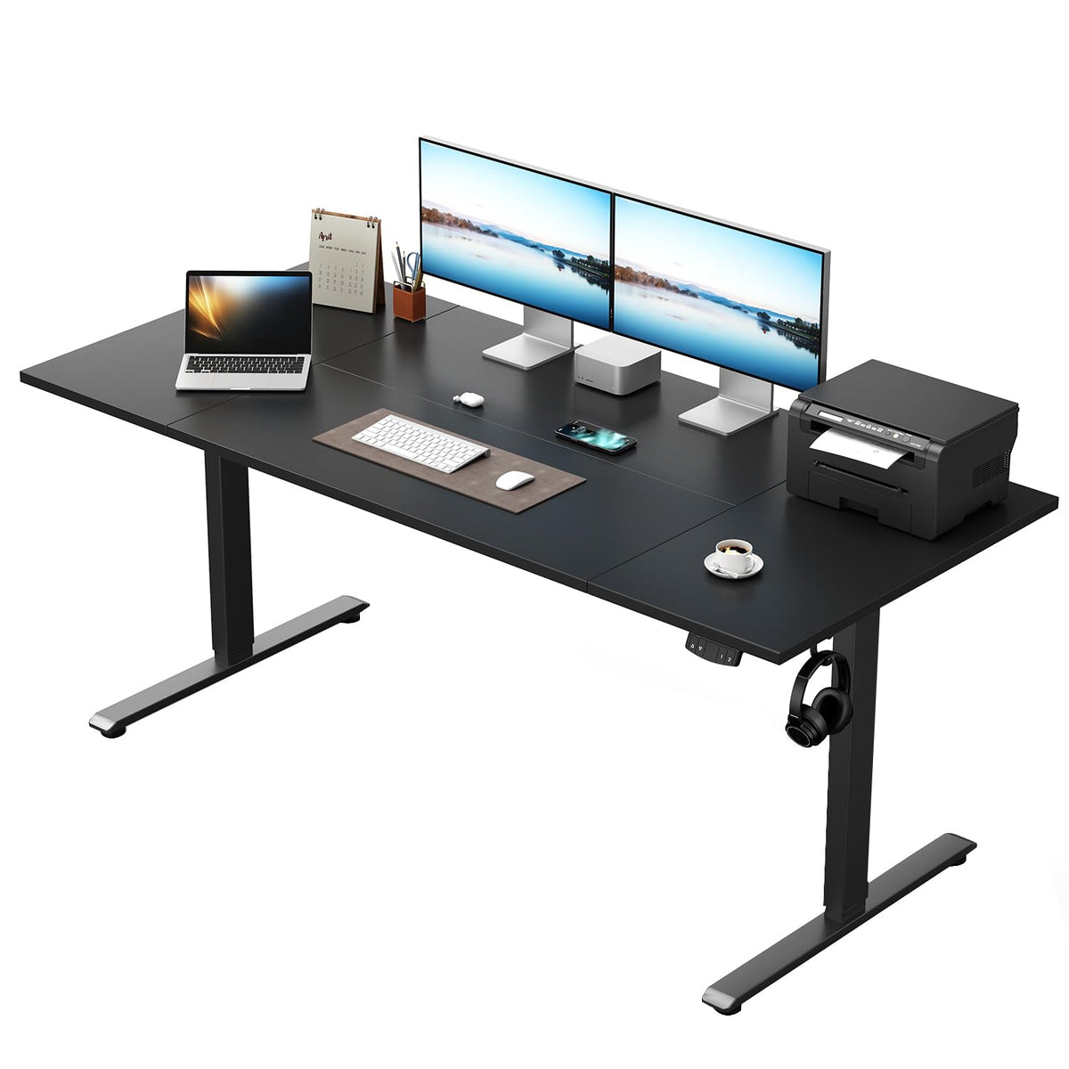 Klicelor Height Adjustable Electric Desk, 2 Memory Buttons, 140x80cm