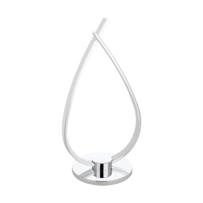 Eglo LED Bedside lamp Roncade, Side Table Light Made of Chrome-Coloured Aluminium and Plastic, Living Room Lighting with Switch